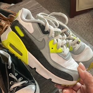 NIKE gray, lime green & white Sneakers